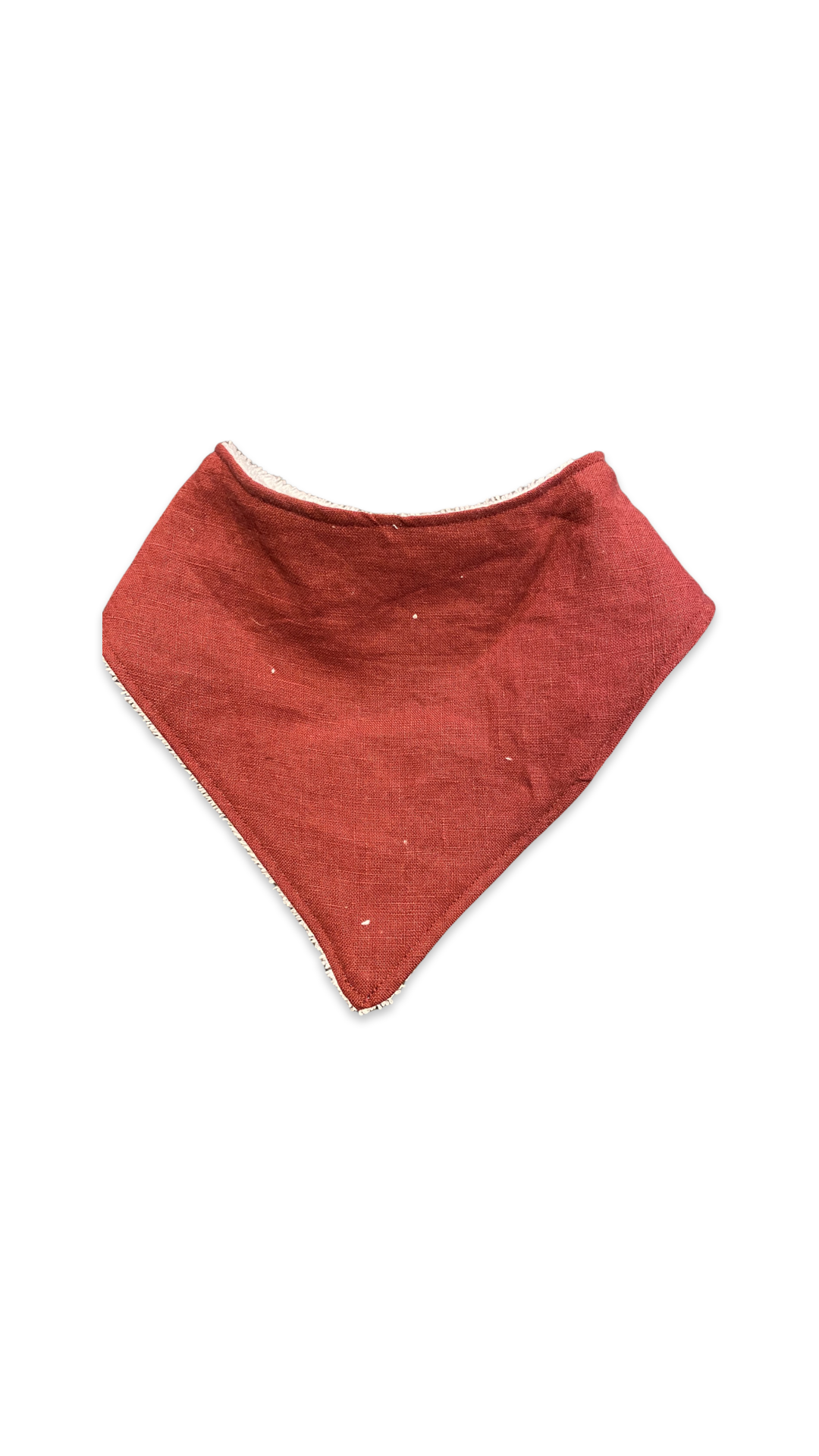 Red linen bandana bib