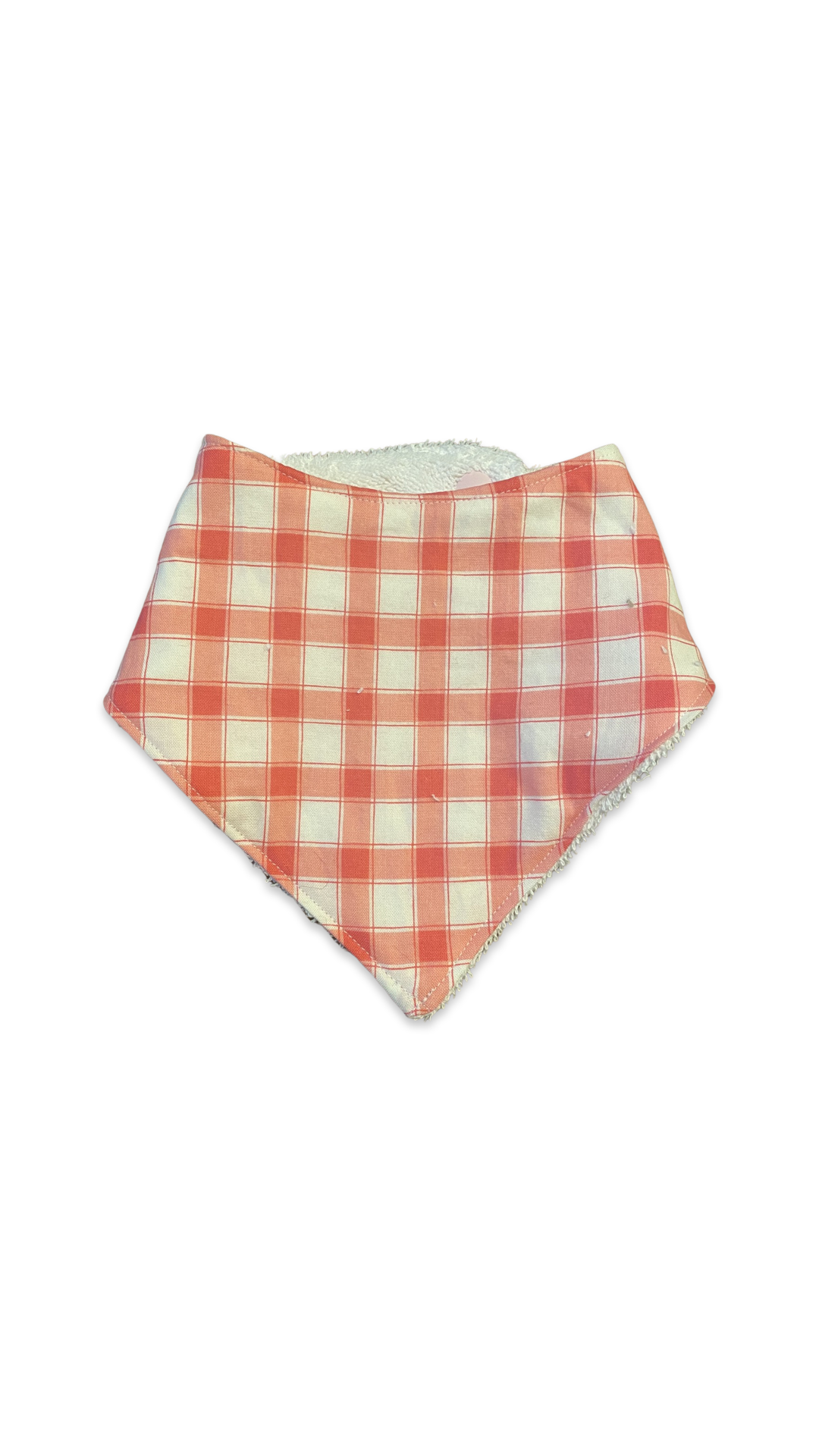 Pink Gingham bandana bib