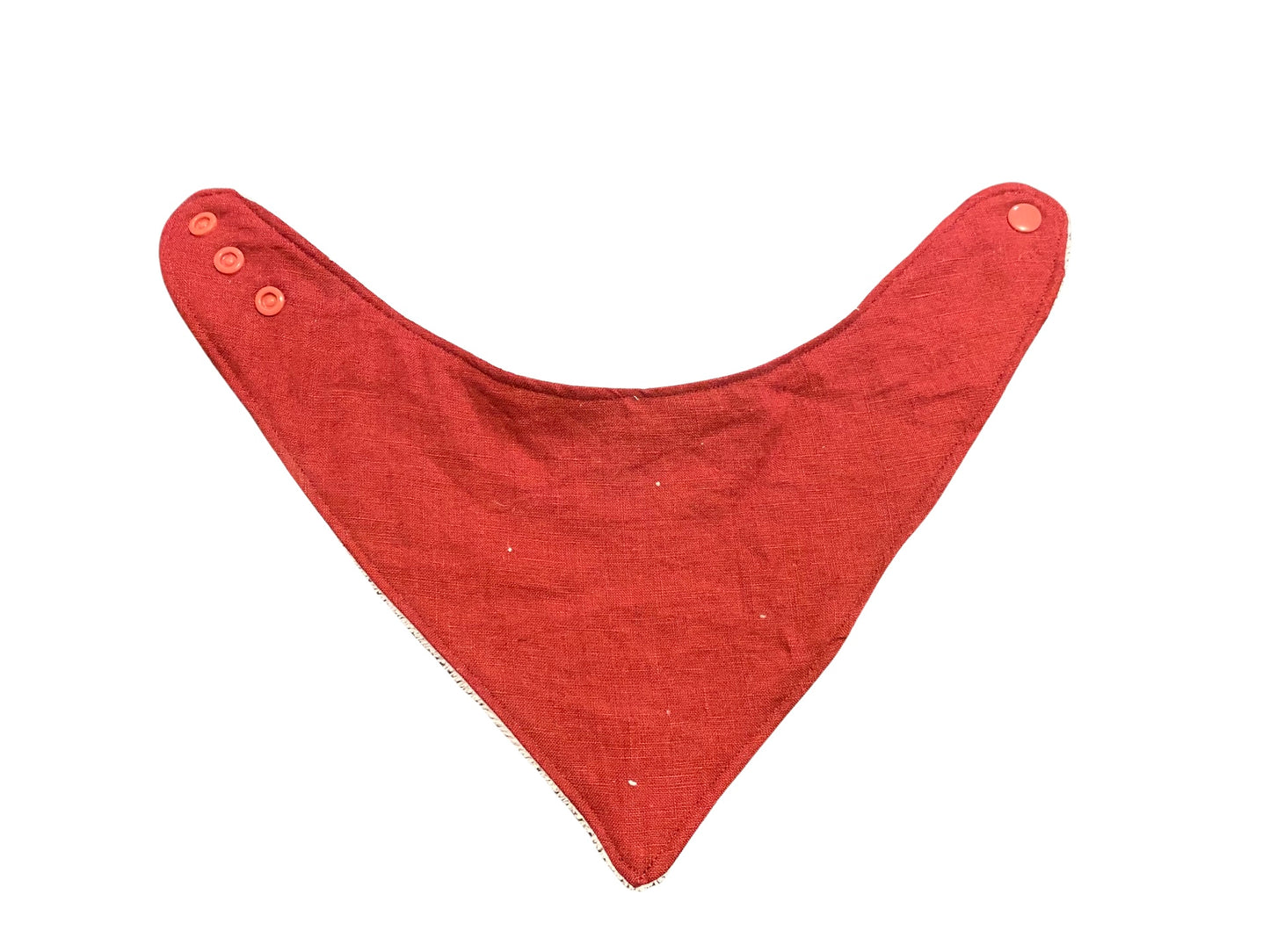 Red linen bandana bib