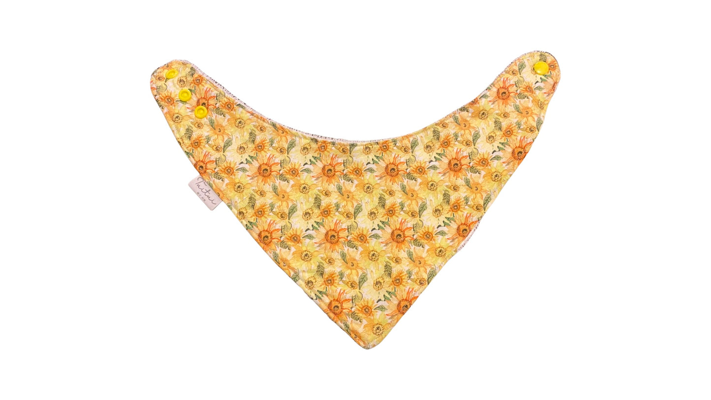 Sunflower bandana bib