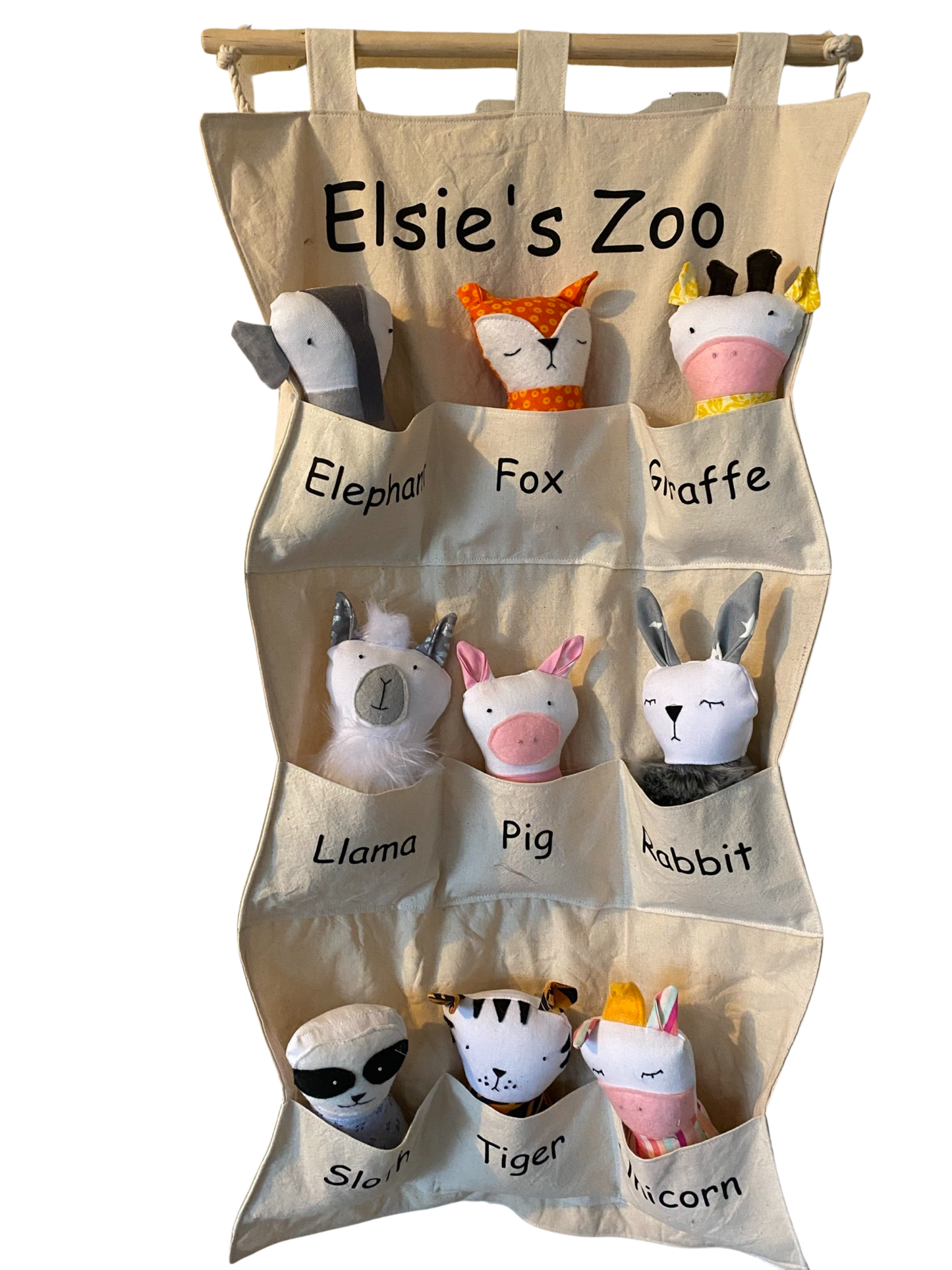 Personalised Zoo wall hanging