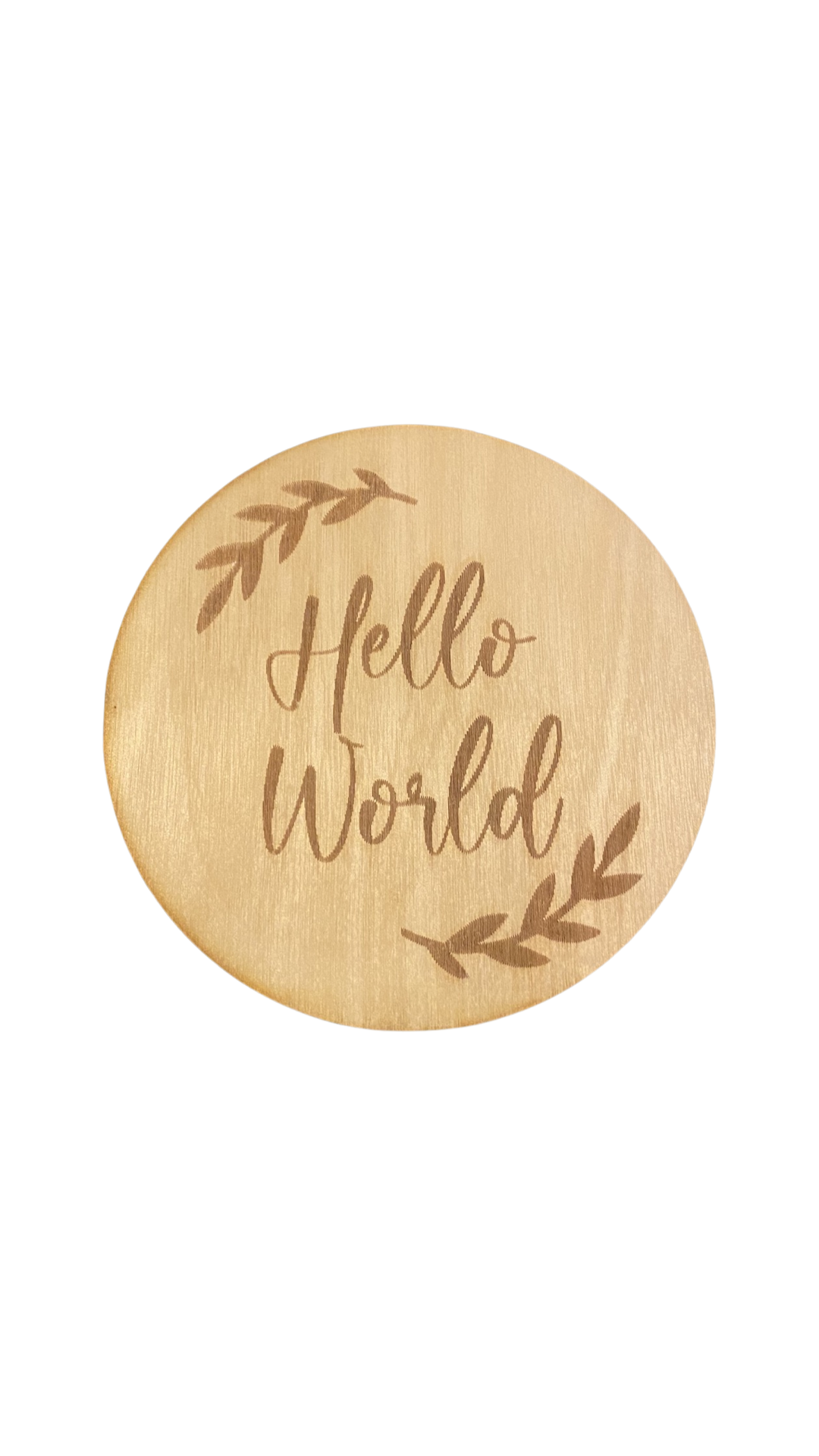 Announcement disc hello world