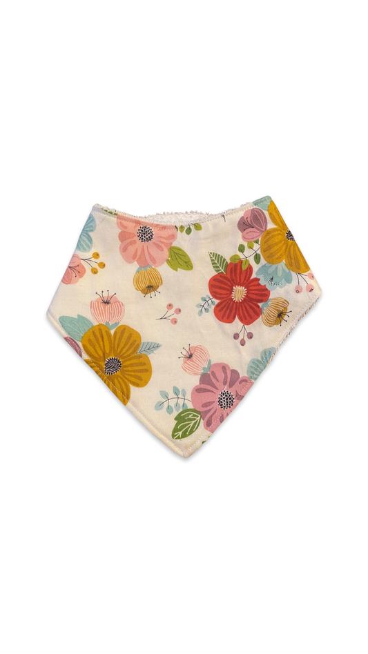 Floral bandana bib