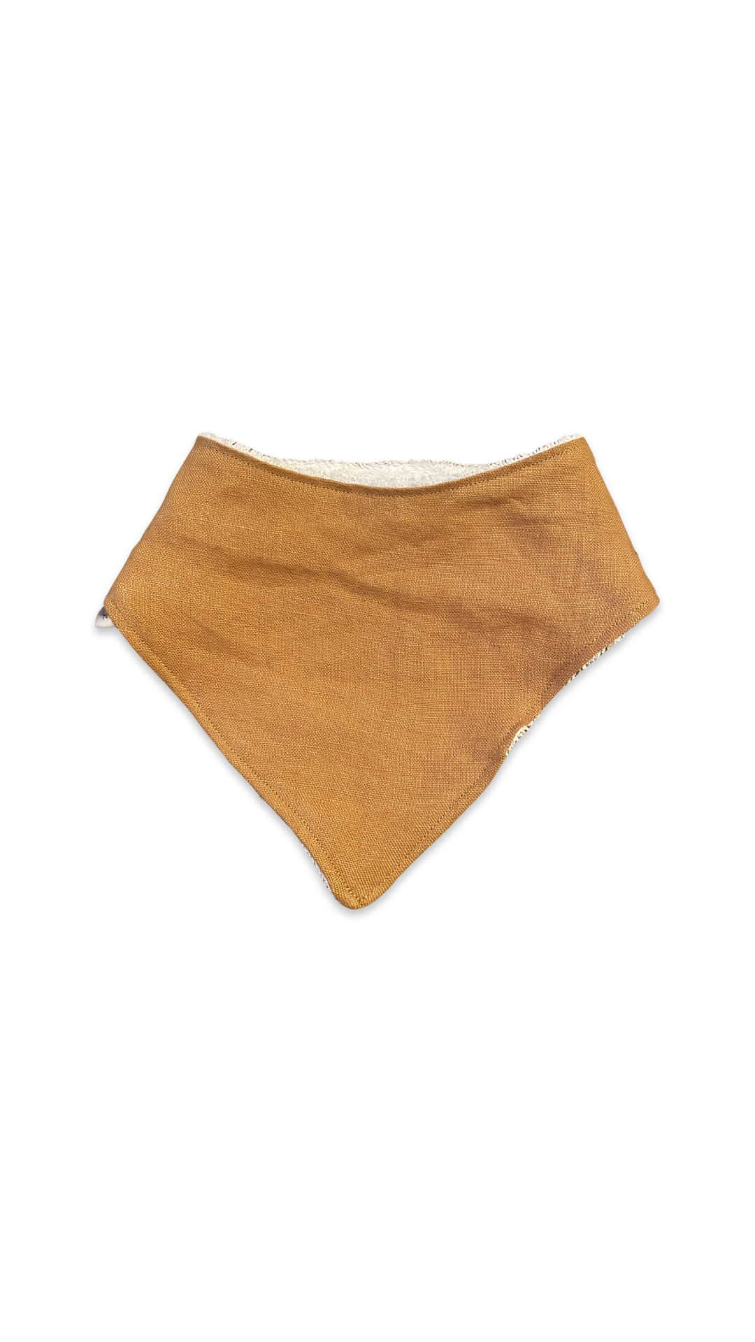 Mustard linen bandana bib