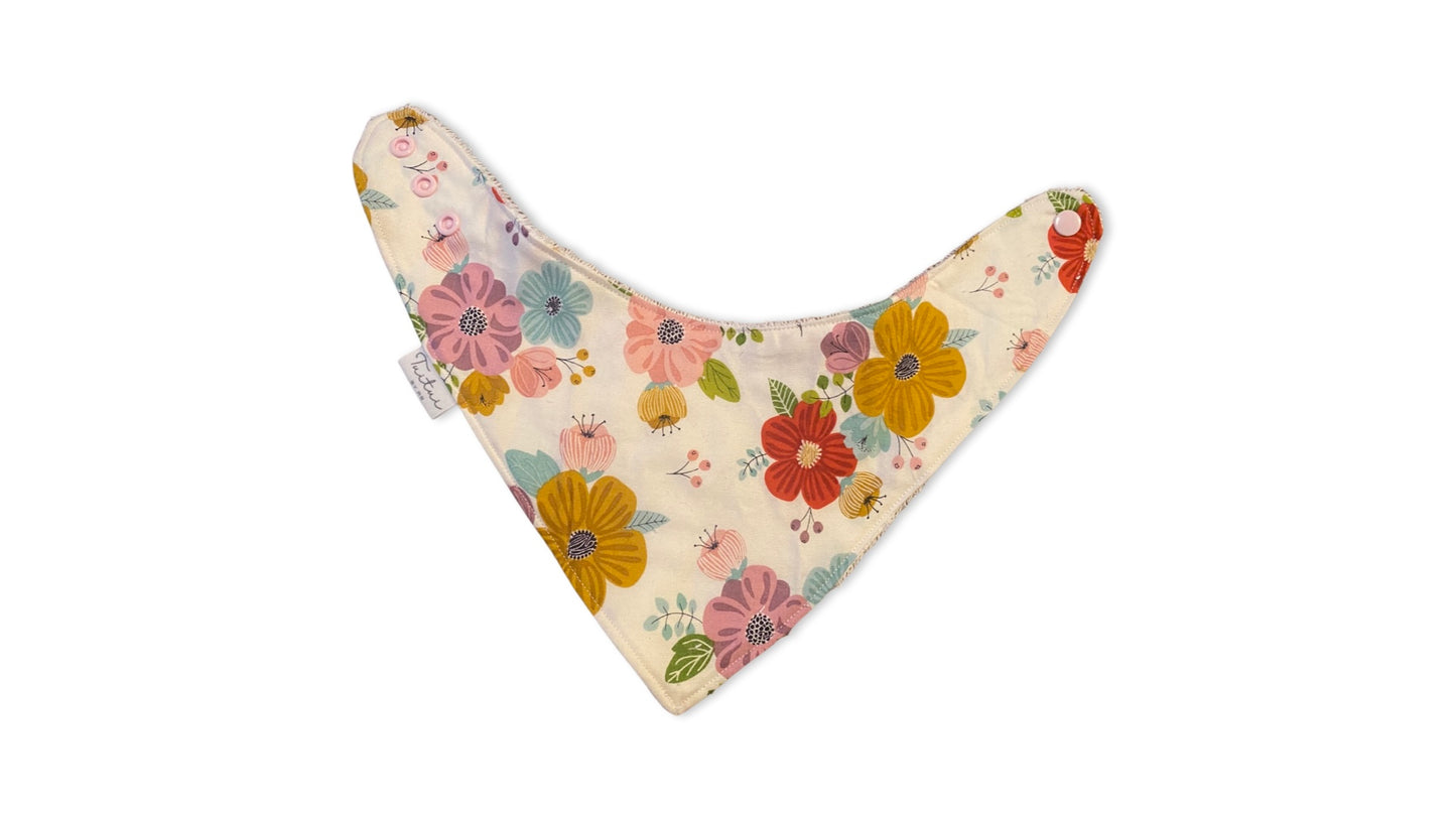 Floral bandana bib