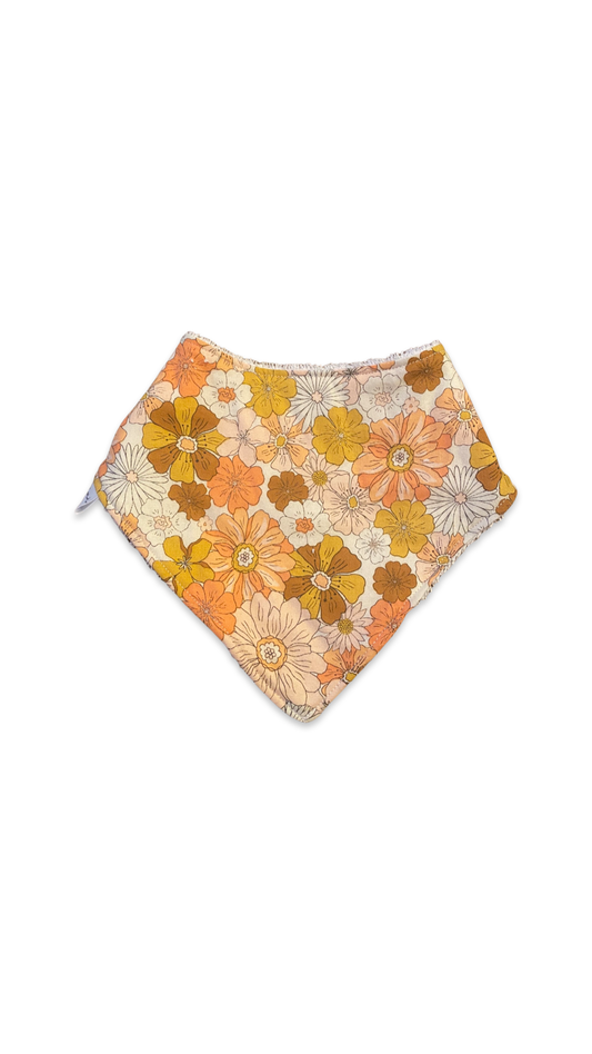 Flower power bandana bib