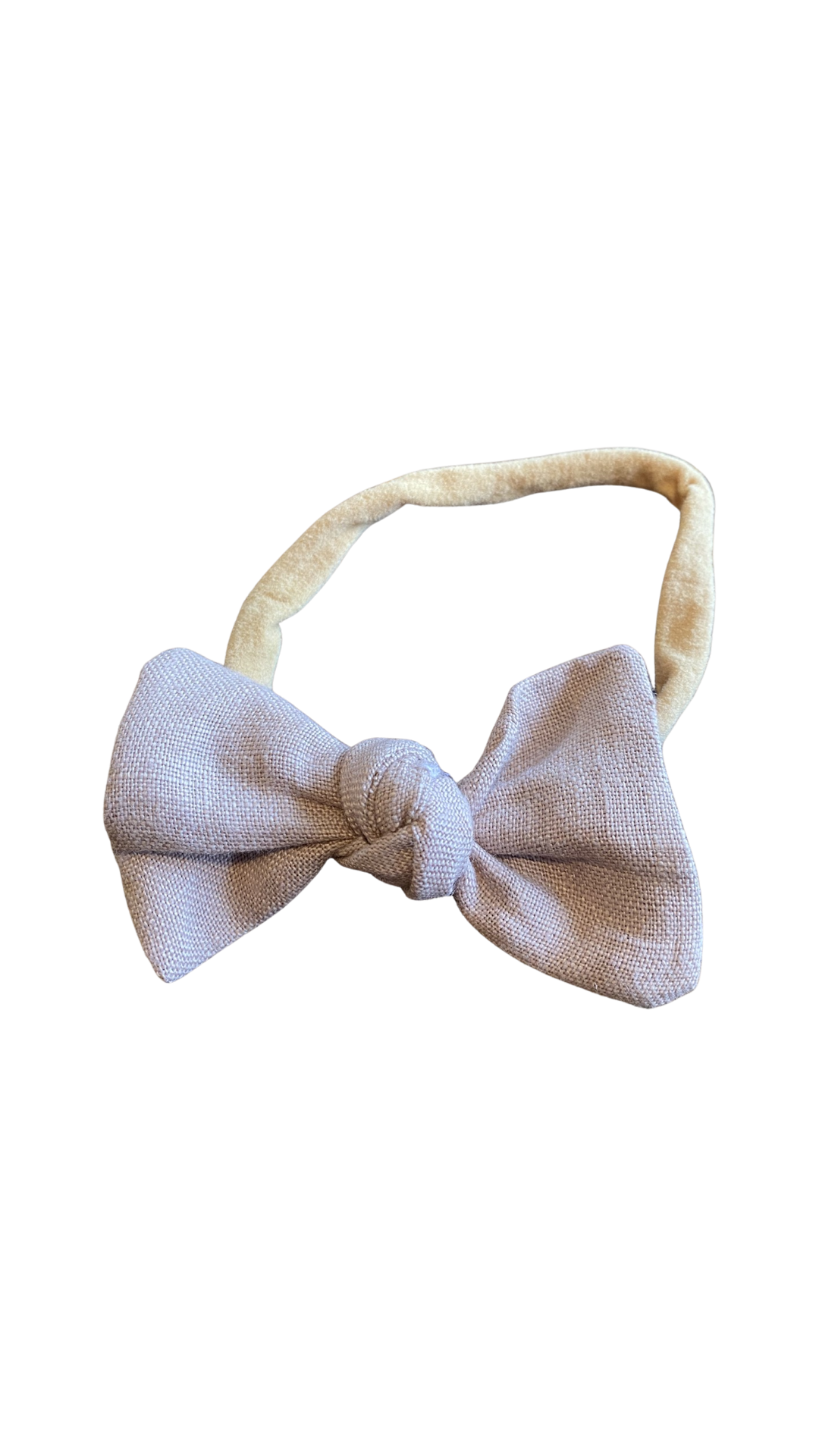 Head Bow - pink linen