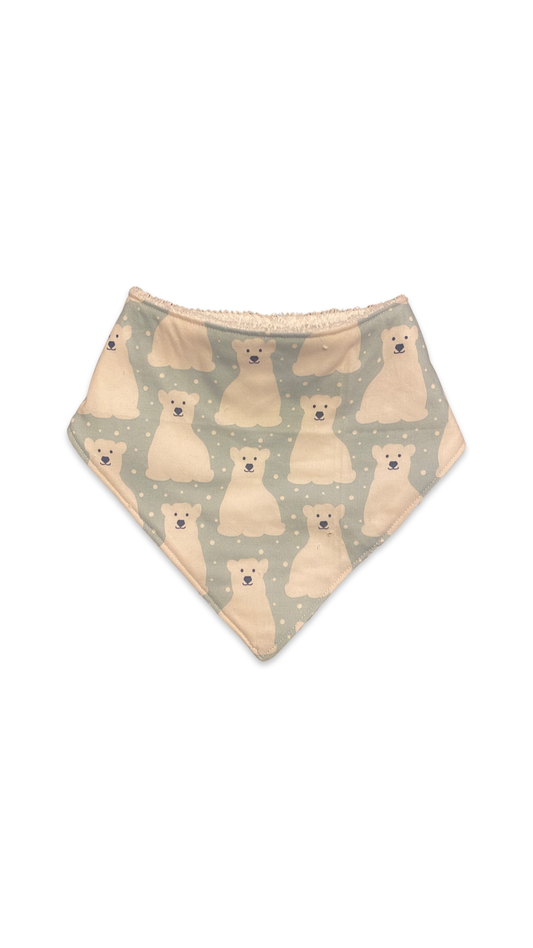 Polar bear bandana bib