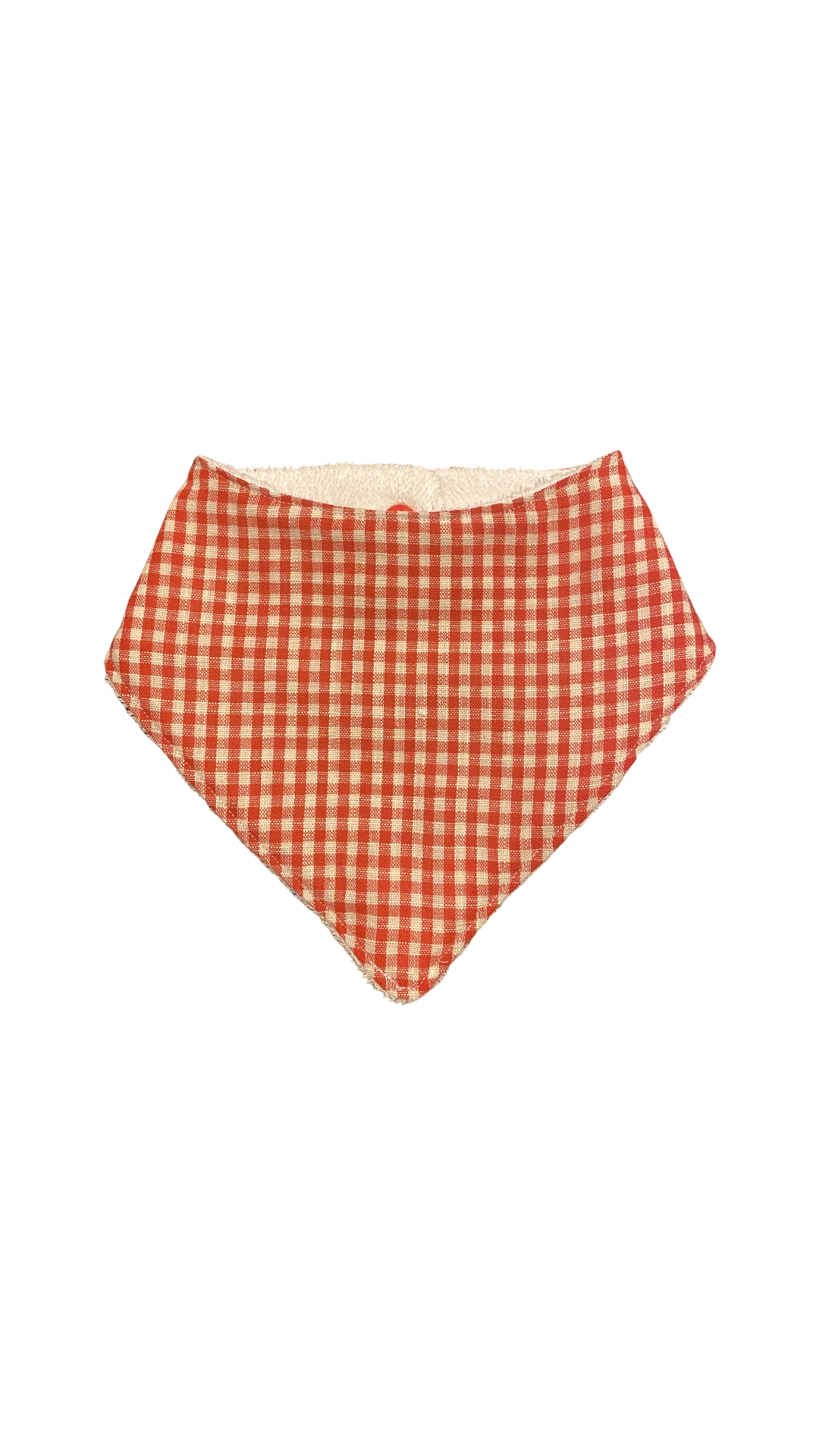 Red gingham bandana bib