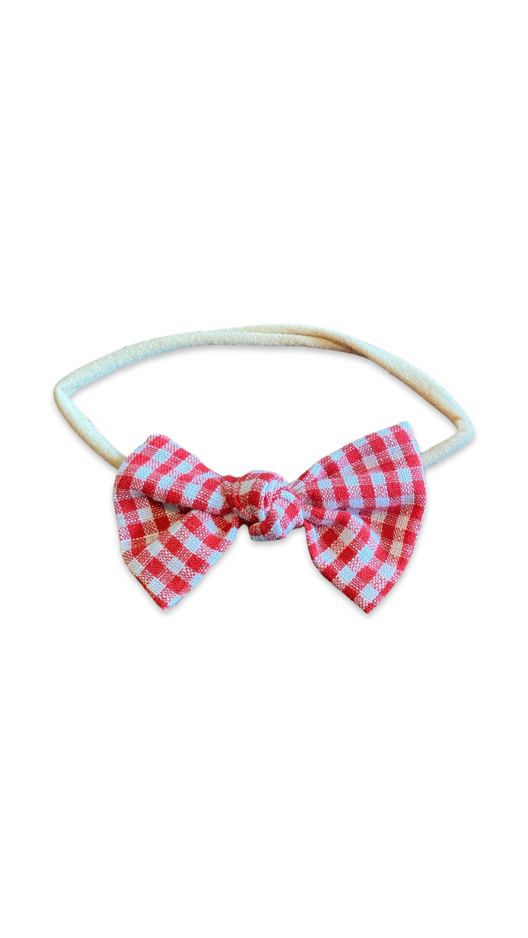 Head Bow - red gingham