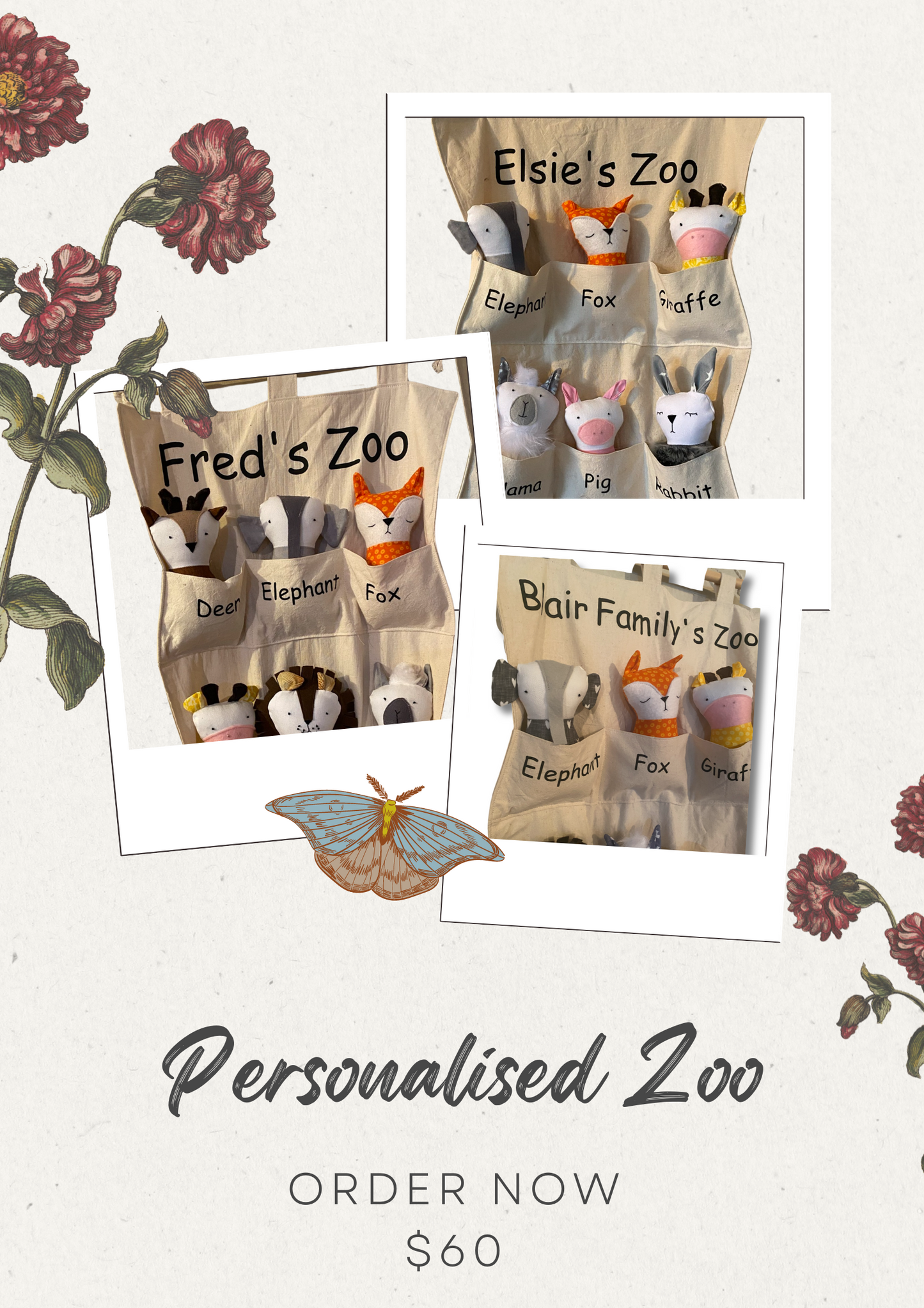 Personalised Zoo wall hanging