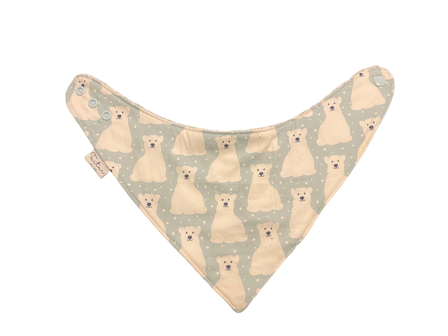 Polar bear bandana bib